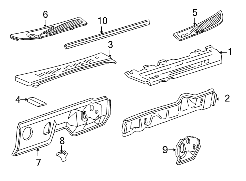 1999 Ford Explorer Cowl Diagram