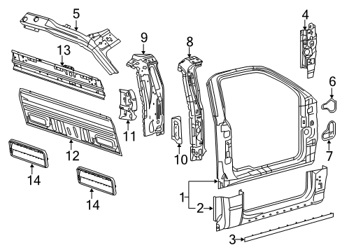 2011 Ford F-150 Aperture Panel, Back Panel Diagram 3 - Thumbnail