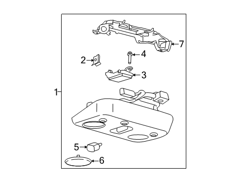 2020 Ford Mustang Overhead Console Diagram 3 - Thumbnail
