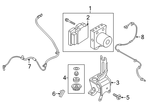 2021 Lincoln Navigator ABS Components Diagram