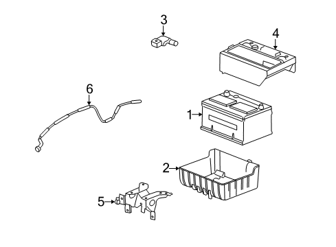 2006 Ford Freestyle Battery Cable Diagram for 6F9Z-14300-CA