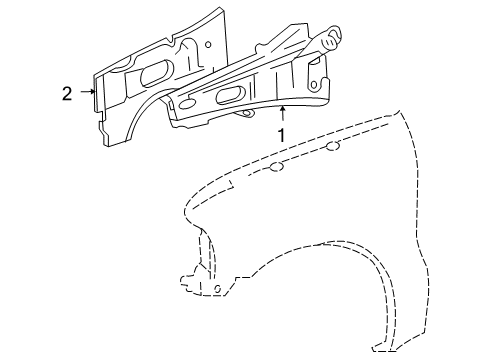 2006 Ford F-250 Super Duty Inner Components - Fender Diagram