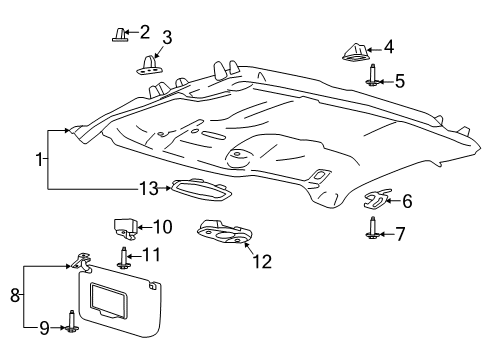 2016 Ford F-150 Interior Trim - Cab Diagram 3 - Thumbnail
