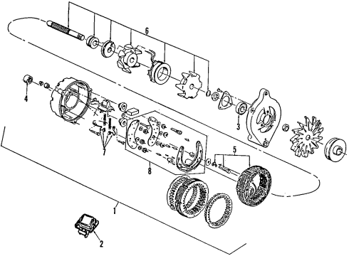 1998 Mercury Mountaineer Alternator Diagram 1 - Thumbnail