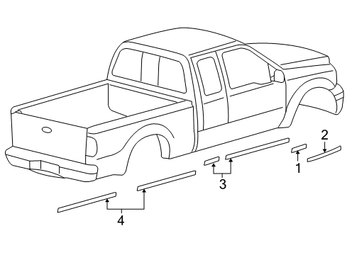 Stripe Tape, Front Passenger Side Diagram for 8C3Z-2520000-AB