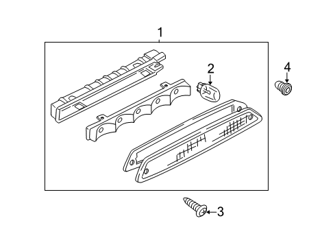 2010 Ford Escape High Mount Lamp, Rear Diagram for 8L2Z-13A613-A