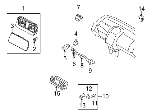 2009 Lincoln MKX A/C & Heater Control Units Diagram