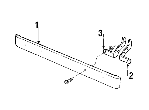 1990 Ford F-250 Rear Bumper Diagram 1 - Thumbnail