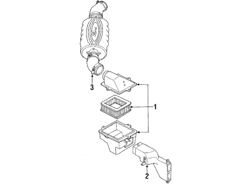 1987 Ford Mustang Air Intake Diagram 1 - Thumbnail
