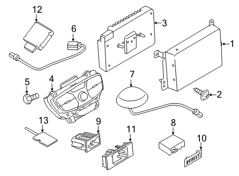 2017 Ford Transit-150 Navigation System Components Diagram