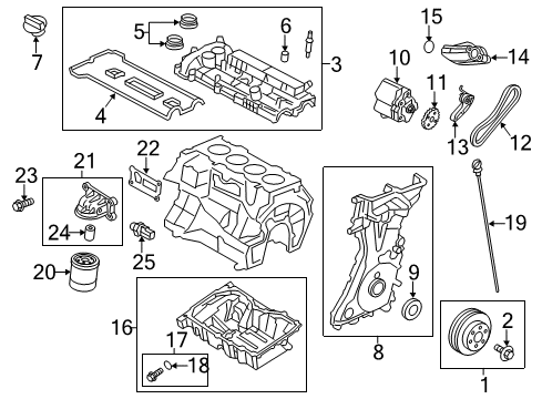2012 Ford Edge Engine Parts & Mounts, Timing, Lubrication System Diagram 4 - Thumbnail
