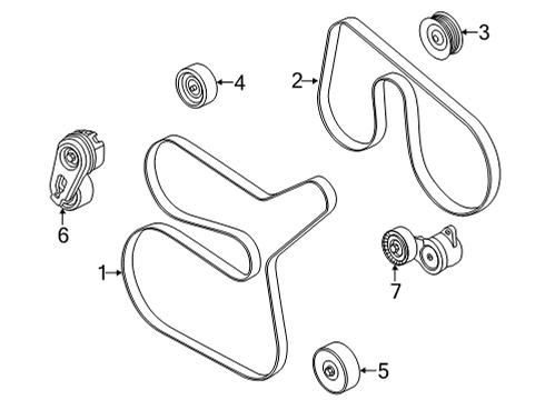 2021 Ford E-350 Super Duty Belts & Pulleys Diagram
