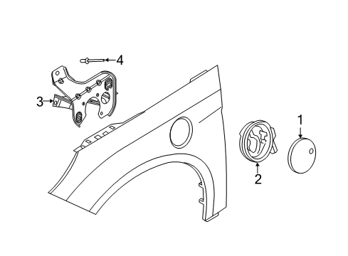 2014 Ford Focus Fender & Components Diagram 2 - Thumbnail