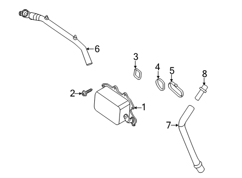 2022 Ford F-250 Super Duty Oil Cooler, Cooling Diagram 1 - Thumbnail