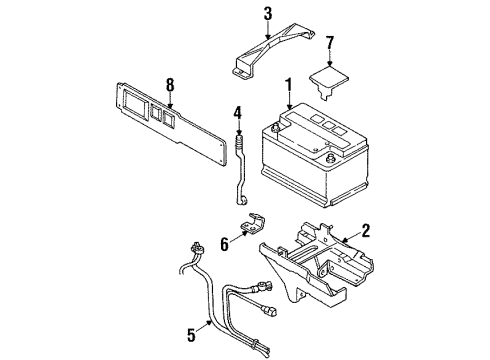2002 Mercury Cougar Hold Down Diagram for F5RZ-10718-A