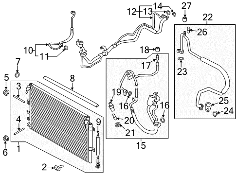 2016 Lincoln MKX A/C Condenser, Compressor & Lines Diagram 2 - Thumbnail