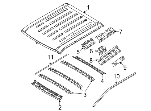 2014 Ford F-350 Super Duty Roof & Components Diagram 1 - Thumbnail
