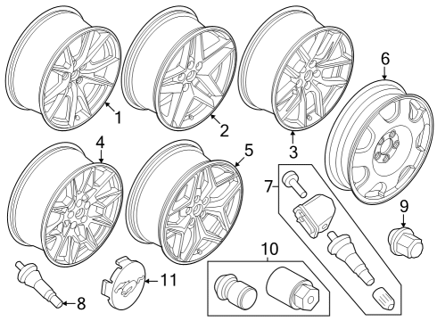 2024 Ford Mustang Wheels & Trim Diagram 5 - Thumbnail