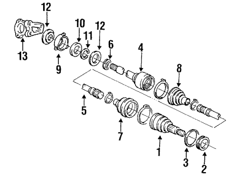 1998 Mercury Villager Axle Assembly, Driver Side Diagram for F7XZ3B437AA