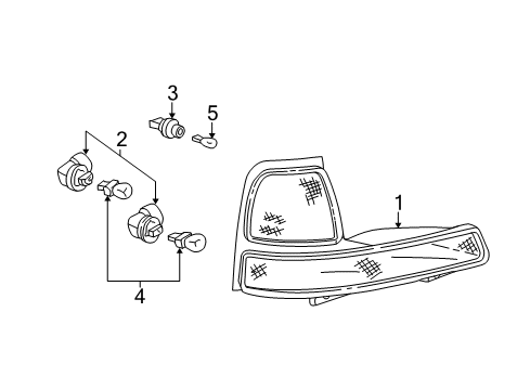 2000 Ford Ranger Park & Side Marker Lamps Diagram