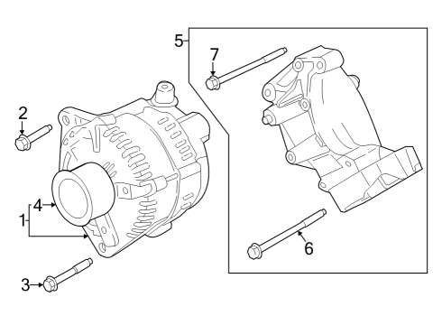 2023 Ford F-350 Super Duty Alternator Diagram 2 - Thumbnail