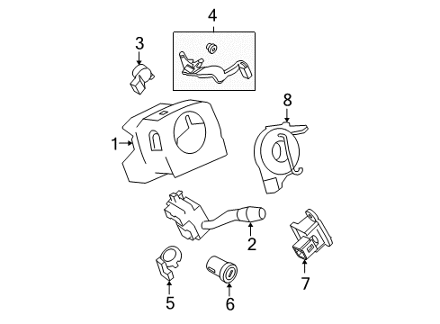 2010 Ford F-150 Shroud, Switches & Levers Diagram 2 - Thumbnail