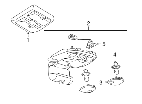 2008 Mercury Mariner Overhead Console Diagram 1 - Thumbnail