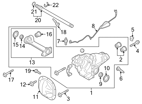 2019 Ford Expedition Carrier & Components - Front Diagram
