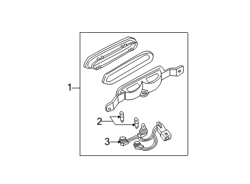 1999 Ford Mustang High Mount Lamps Diagram