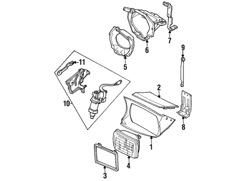 1992 Ford Probe Headlamps Diagram