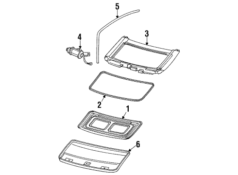2002 Mercury Cougar Sunroof Diagram 3 - Thumbnail