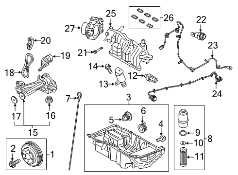 2019 Ford Fusion Air Filter Diagram for DS7Z-9601-D