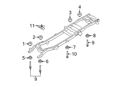 2014 Ford F-350 Super Duty Frame & Components Diagram 1 - Thumbnail