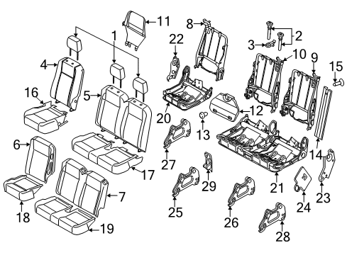 2023 Ford Transit-250 Seat Back Frame, Rear Center Diagram for CK4Z-99613A39-B