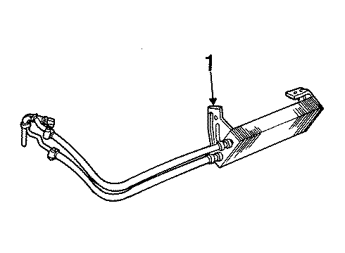 1993 Lincoln Town Car Transmission Cooler Diagram for F2AZ-7A095-A