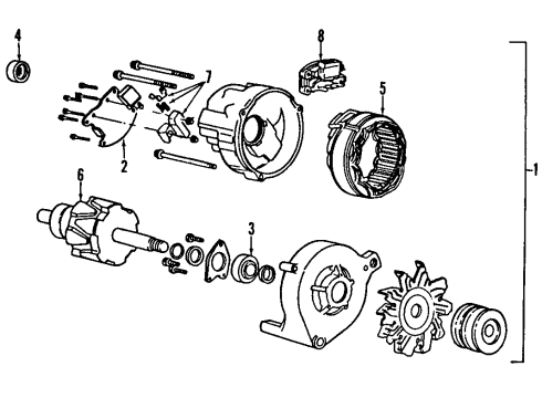 1991 Ford Aerostar Alternator Diagram for FOPZ-10346-ARM1