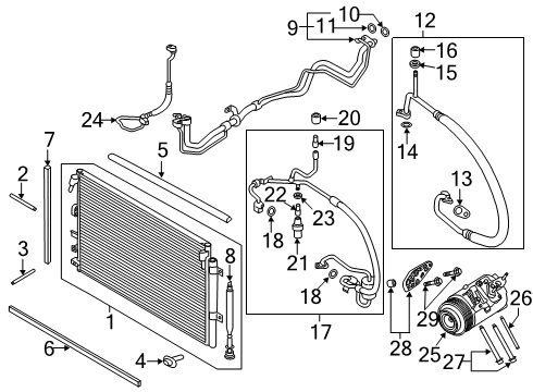 2023 Ford Edge Condenser, Compressor & Lines Diagram 1 - Thumbnail