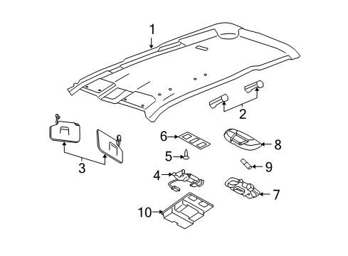2005 Ford Freestyle Moonroof Diagram 1 - Thumbnail