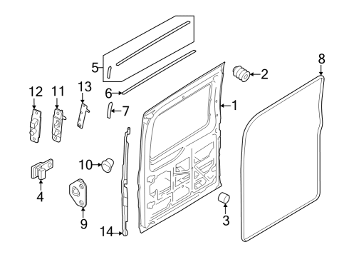 2023 Ford E-Transit Door & Components Diagram 5 - Thumbnail