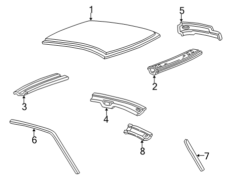 2002 Ford F-150 Roof & Components Diagram 2 - Thumbnail