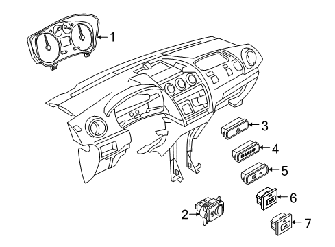 2012 Ford Transit Connect Cluster & Switches Diagram