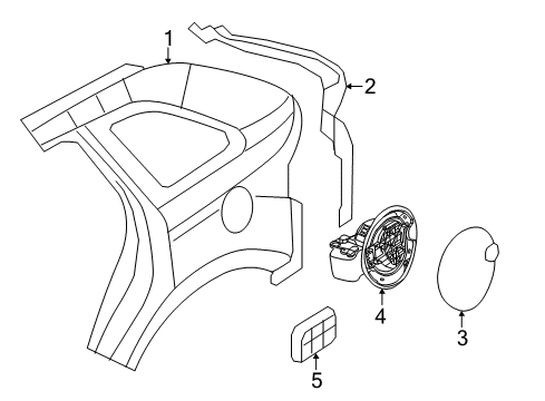2013 Ford Edge Quarter Panel & Components Diagram