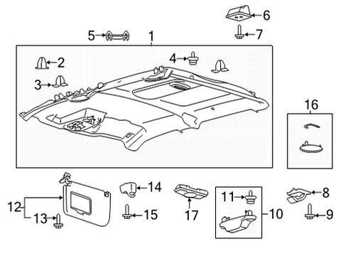 2022 Ford F-150 Interior Trim - Cab Diagram 6 - Thumbnail