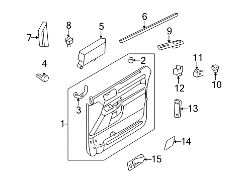 2007 Ford Freestar Reflector, Front Diagram for 1F1Z-5423820-AA