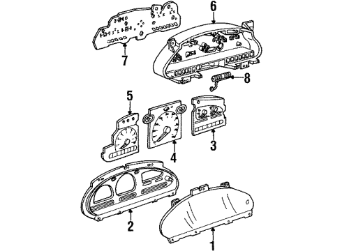 2000 Mercury Villager Tachometer, Black Diagram for XF5Z-17360-AA