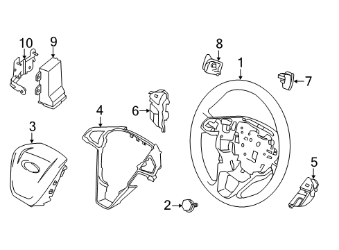 2014 Ford Fusion Steering Column & Wheel, Steering Gear & Linkage Diagram 5 - Thumbnail