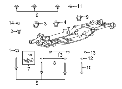 2023 Ford F-150 Frame & Components Diagram 1 - Thumbnail