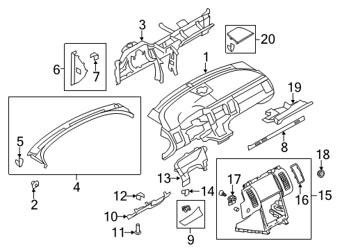 2010 Ford Flex Instrument Panel Diagram