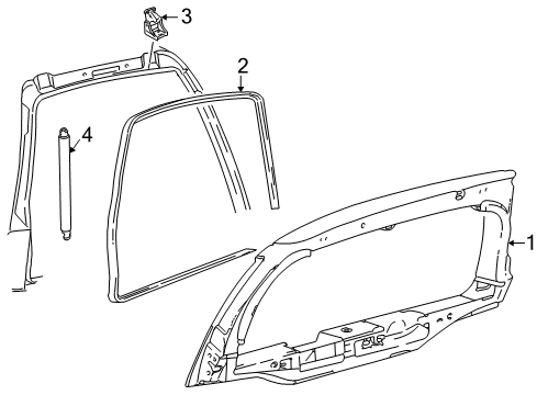 2004 Ford Excursion Gate & Hardware Diagram