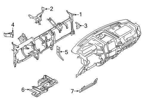 2021 Ford Expedition Cluster & Switches, Instrument Panel Diagram 3 - Thumbnail